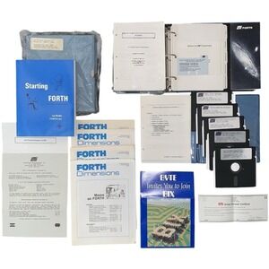 Vtg 1984 LMI IBM PC/Forth v3.1 OS Forth Dimensions Magazines, Diskettes & Manual
